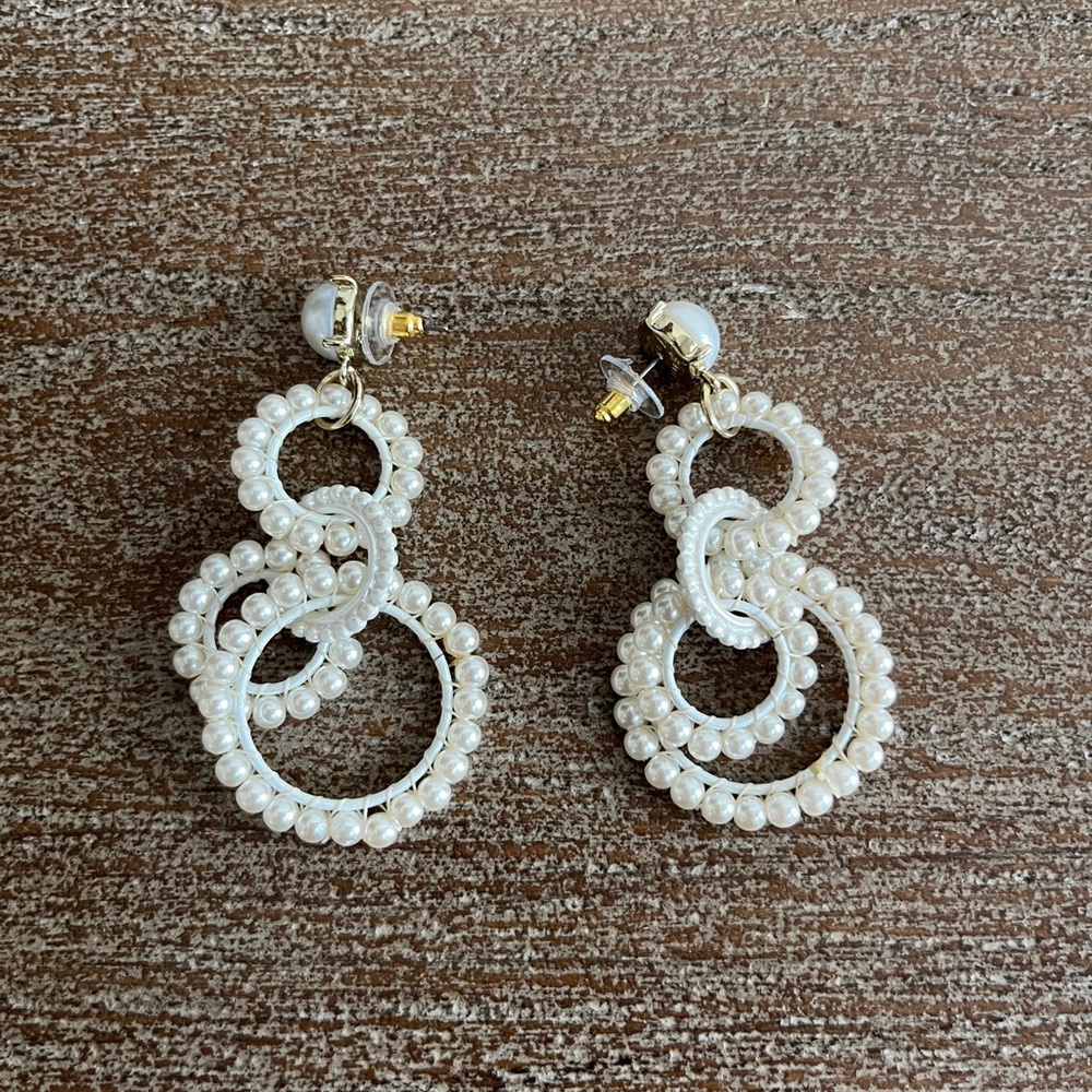 2inch JCrew dangly pearl earrings